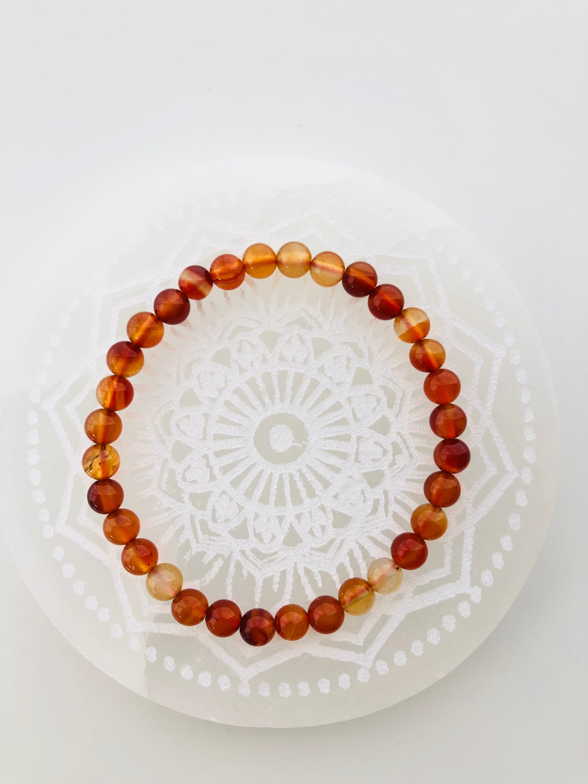 Pulsera de cuentas de cornalina 