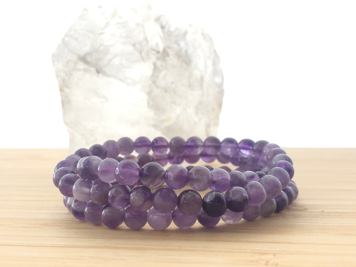 muleto de amatista chevron (6mm) para la transmutación energética y el desarrollo de facultades psíquicas - DrusaLunar.