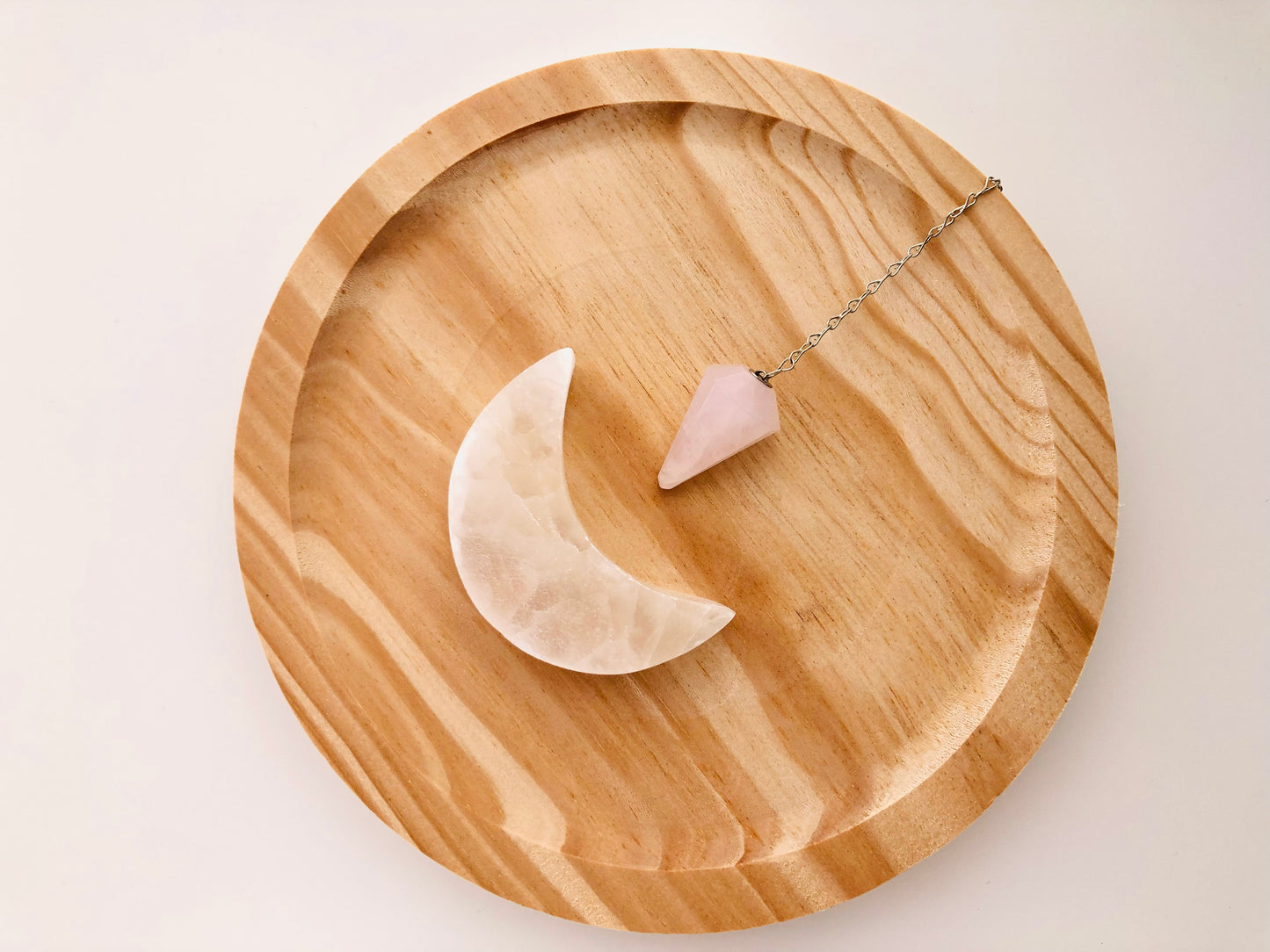 Péndulo de cuarzo rosa auténtico para radiestesia y adivinación, utilizado para buscar respuestas del universo y equilibrio energético